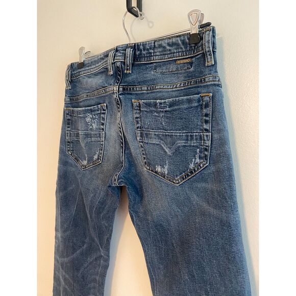 DIESEL "thommer" Slim-Skinny Jeans W27 L30 Distressed Luxury Denim - Picture 4 of 8